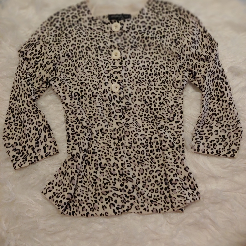 Animal Print Cardigan